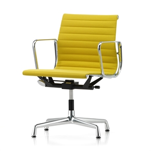 Sedia da Ufficio Vitra Alluminio EA 131 con Girevole e Braccioli Verde pastello/Canola