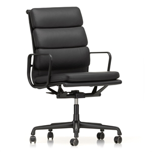 Sedia da Ufficio Vitra Soft Pad EA 219 con Girevole e Schienale Alto Nero