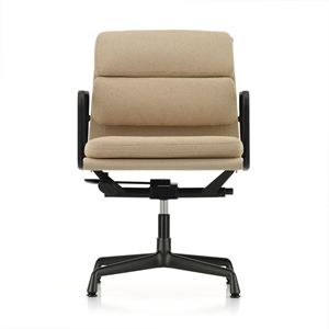 Vitra Soft Pad EA 231 Sedia da Ufficio con Girevole e Braccioli Papiro/crema