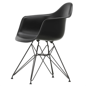 Vitra Eames Plastic RE DAR Sedia da Pranzo Deep Black/ Nero