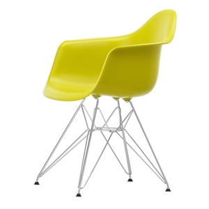 Sedia da Pranzo Vitra Eames Plastic DAR RE Senape/ Cromo