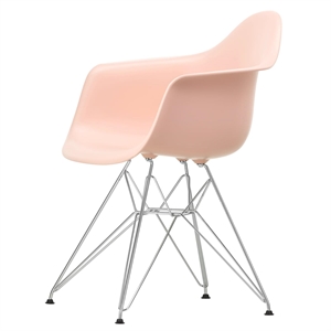 Vitra Eames Plastic RE DAR Sedia da Pranzo Rosa Pallido/ Cromo