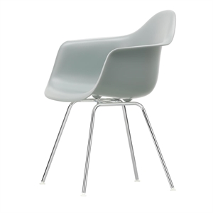 Sedia da Pranzo Vitra Eames Plastic DAX con Braccioli Grigio Chiaro