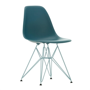 Vitra Eames Plastic RE DSR Sedia da Pranzo Blu mare/Azzurro Cielo