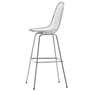 Vitra Eames Wire Sgabello da Bar Alto Cromo