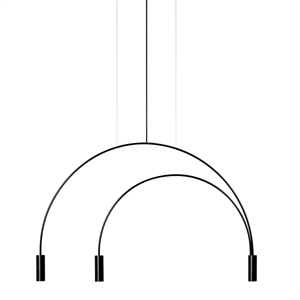 Lampadario Estiluz Volta Nero 3 Sorgenti Luminose