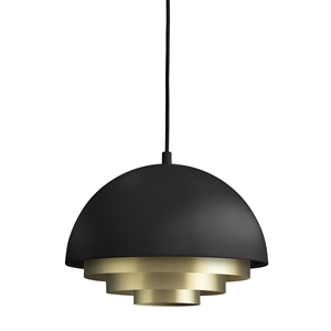 Mini Lampadario in Ottone Nero Opaco , Colore Caldo Nordico