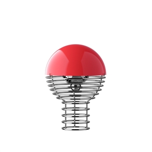 Lampada Portatile Verner Panton Wire Rosso